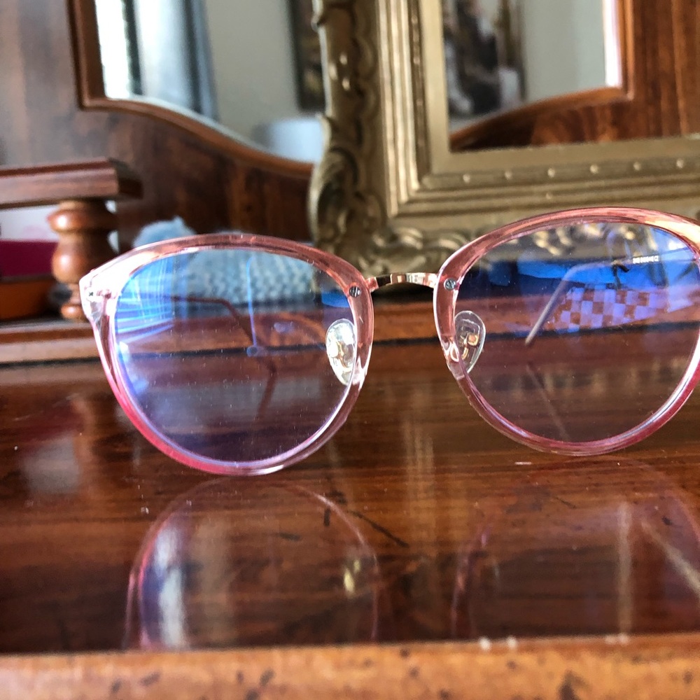 Pink clear Blue light blocking glasses